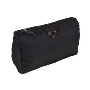Prada Black Tessuto Nylon Medium Cosmetic Case
